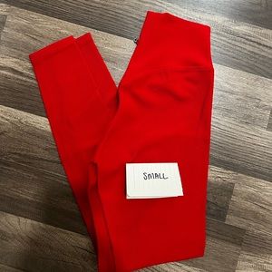 Salsa red material girl ribbed leggings by buffbunny